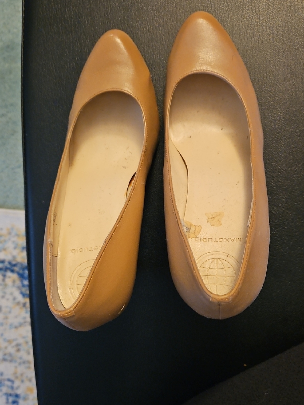 Women's Tan Pointed-Toe High Heels